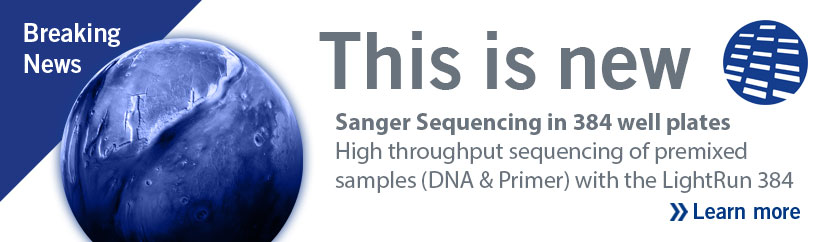 Novelties: Sanger sequencing in 384 well plates